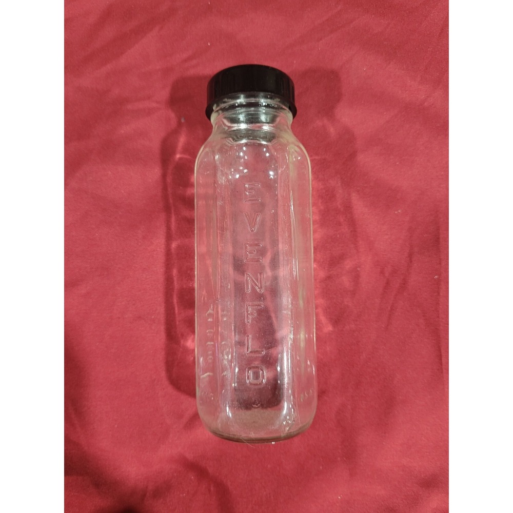 VINTAGE 8 OZ EVENFLO BABY BOTTLE - GLASS WITH MEASUREMENTS